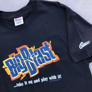 Vtg 1998 Graphitti Big Blast “Take it out and play with it!” Black Tee - Size L